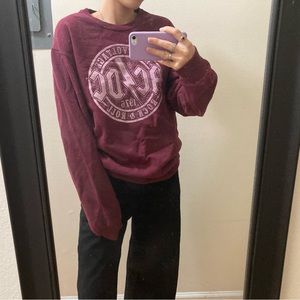 Maroon/burgundy color AC/DC sweatshirt size small